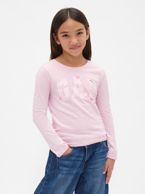 Gap Kız Çocuk Pembe Grafik T-Shirt (2’li)