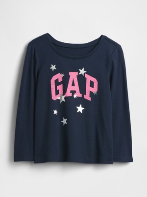 Gap Kız Bebek Lacivert Gap Logo T-Shirt
