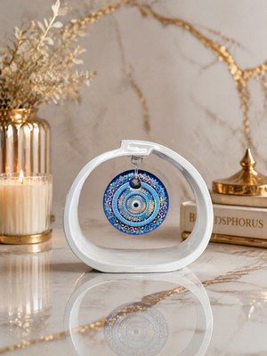 Home Premium Nazar Göz'lü Dekoratif Biblo – Mermer Görünümlü Modern Tasarım Obje