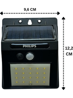 (1 Adet) Philips 5W Beyaz Işık (6500K) Güneş Panelli Duvar Armatür