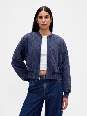 Gap Kadın Lacivert Vintagesoft Yastıklı Bomber Ceket