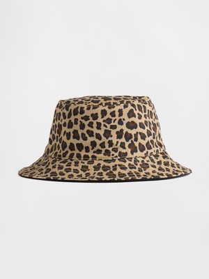 Gap Bebek Kahverengi Reversible Leopar Bucket Şapka