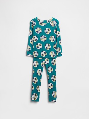 Gap Bebek Yeşil %100 Organik Brushed Pamuk Pijama Takımı