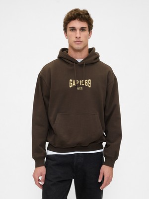 Gap Erkek Kahverengi Heavyweight 1969 Logo Sweatshirt