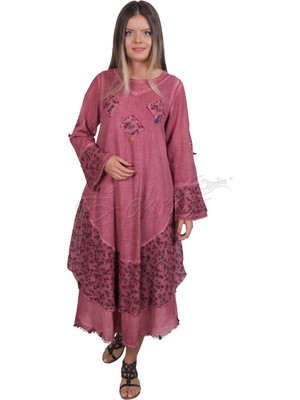 Fibula Otantik Standart Beden %yüz Pamuk Ithal Kombin Takım Desenli Elbise 36-46 Bedenler Arası Uygun