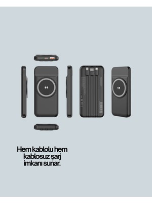 Zero Land Cosmotex 10000MAH Kablosuz ve Hızlı Şarj Destekli Powerbank – Taşınabilir Şarj Gücü