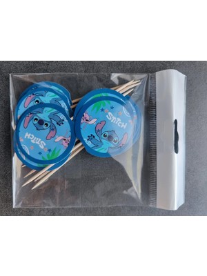 Liya3D 10’lu Mavi Uzaylı Temalı Pasta Kürdanı Çocuk Cupcake Süsü Mavi Parti Kürdanı Doğum Günü Süsü