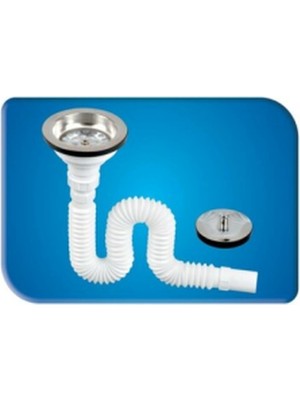 Go İthalat Çöpmak Kafalı Filtreli Körüklü Sifon (5517)