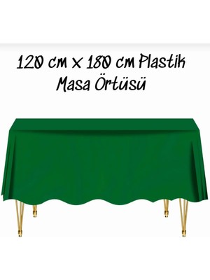 Liya3D Yeşik 120X180 cm Kullan At Masa Örtüsü Tek Kullanımlık Masa Örtüsü Parti Doğum Günü Masa Örtüsü