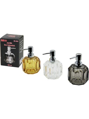 Go İthalat Tombul Yuvarlak - Prizma  Şeffaf - Renkli   Akrilik - Mika Kristal  Sıvı Sabunluk  180ML (551