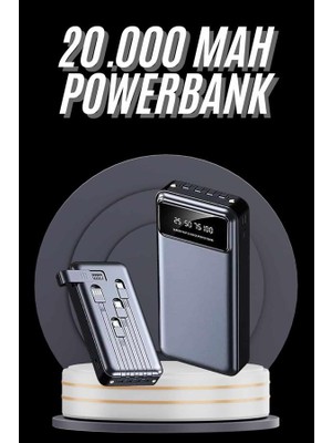 Zero Land Cosmotex Hızlı Şarj Özellikli 20.000 Mah Dijital Göstergeli USB Girişli Android ve Ios Uyumlu Powerbank