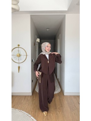 Avakado Ceket Pantolon Şık Tesettür Takım
