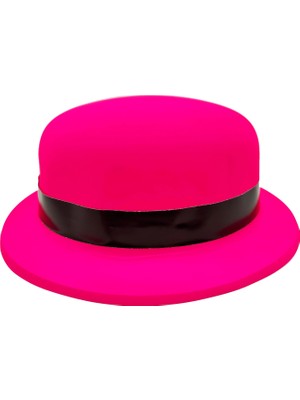 Motto Ticaret Mey Ithalat® Neon Partisi Pembe Renk Melon Plastik Parti Şapkası