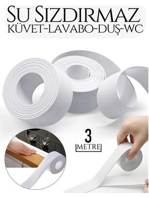 Motto Ticaret Mey Ithalat® Su Geçirmez Küvet Lavabo Duş Bandı 3 Metre Flexia Design 716468