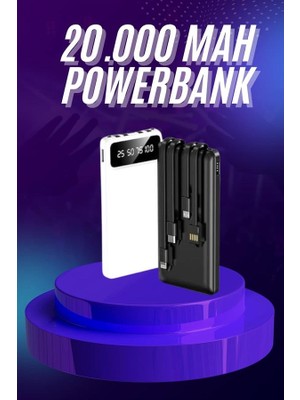 Zero Land Cosmotex Powerbank 20.000 Mah Hızlı Şarj Özellikli Taşınabilir USB Girişli