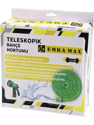 Go İthalat 12.5mt Teleskopik Uzayan Bahçe Hortumu 7 Fonksiyon Ayarlı Tetikli Tabanca (784)