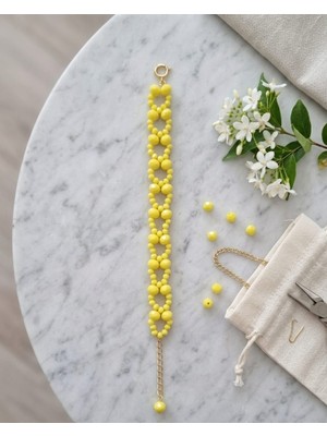 Urban Bold Sarı Kristal Bileklik