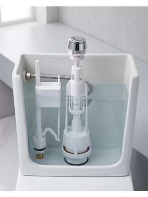 Motto Ticaret Vitrifiye Rezervuar Iç Takımı Basmalı Mekanizma Alt Girişli Sessiz Dolum Sistemi