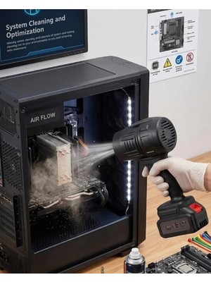 Motto Ticaret Kablosuz Yaprak Üfleyici Bahçe ve Araç Temizleme Hava Üfleme Makinesi