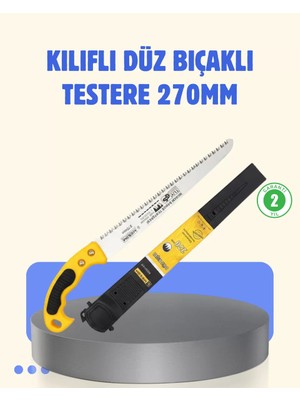 Motto Ticaret Kılıflı Budama Bahçe Testeresi 270 mm Düz Bıçaklı