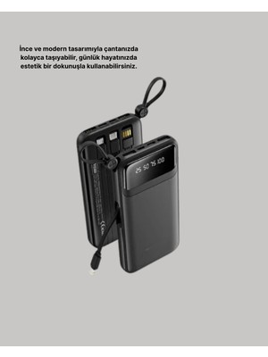 Zero Land Cosmotex Taşınabilir 20.000 Mah Hızlı Şarj Powerbank 4 Çıkışlı