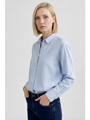 Wrangler %100 Pamuk Relaxed Fit Rahat Kesim Müslin Gömlek