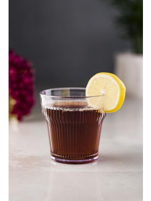 Depa Akrilik Şeffaf Tekli Kısa Bardak & Su Meşrubat Kahve Yanı Bardağı 300 ml ( Cam Değildir )