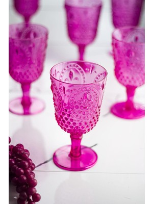 Depa Akrilik Pembe Tekli Kadeh & Su Meşrubat Kahve Yanı Bardağı 450 ml ( Cam Değildir )