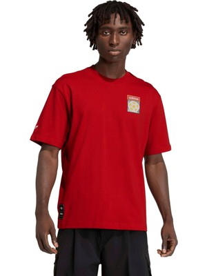 AKC7914 Adidas Flag Gfx Ss T Erkek T-Shirt Kırmızı