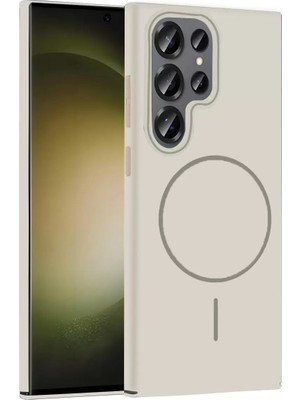 LTG Nova Galaxy S23 Broş Magsafe Kapak - Krem