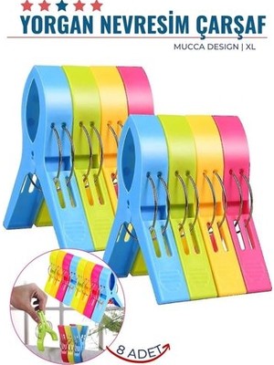 Marsilyan Turk Xl Yorgan Nevresim Çarşaf Mandalı 8 Adet Mucca Design