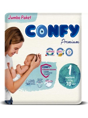 Dora Shopping Confy Yenidoğan Bebek Bezi 1 Numara | 2-5 | 70 Adet | Ekonomik