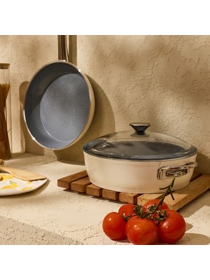 Evidea Kitchen Toscana Chef 3 Parça Tava Karnıyarık Tencere Seti - 26 cm