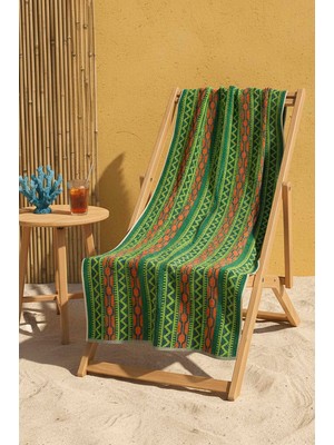 Açık Yeşil Sahara %100 Pamuklu Plaj Havlusu 70X140 cm