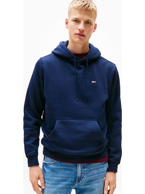 ShopINN Tjm Reg S Flag Hoodıe Erkek Mavi Sweatshirt - DM0DM20742