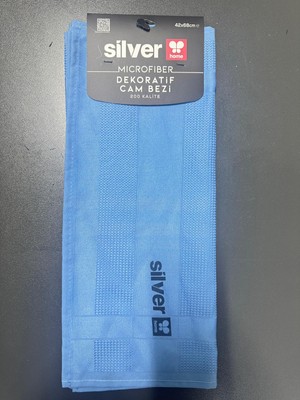 Silver Home Mıcrofıber Dekoratif Cam Bezi