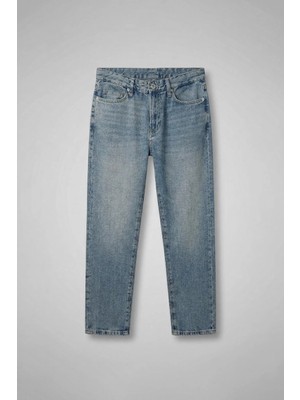 Abluka Online Erkek Boyfriend Yıkamalı Jean Pantolon Mavi