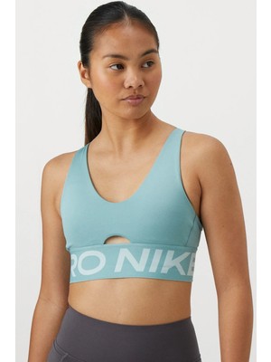 Nike Pro Indy Plunge-Support Bra Kadın Spor Bra Açık Yeşil