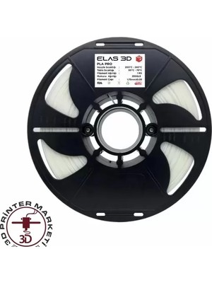 Elas Inci Beyaz Pla Pro Filament 1.75MM 1kg