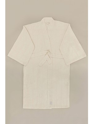 Koza Home Raw Pamuk Keten Natural Kimono S-M 1515A