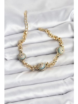 Xuping Vıp Nazarlı Gold Renk Bileklik Midastech