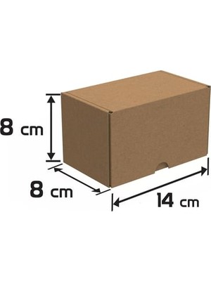 Packanya 14X8X8- 25 Adet Kilitli E Ticaret Karton Kargo Kutusu