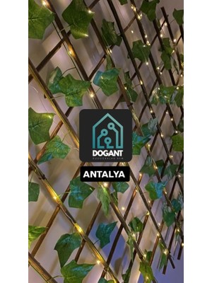 Dogant Yapay Bitki Ahşap Ledli Akardiyonlu 240X70-250X67 - 280 x 45 Çit Ledli