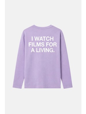 Reflect Studio I Watch Films For A Living Uzun Kollu Premium T-Shirt - Mor