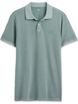 Gap 586306 F-Logo Pk Polo Yeşil Unisex T-Shirt