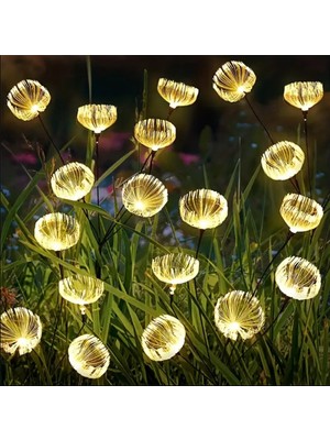 Mighty Güneş Enerjili 6 Top LED Sarı Renk Deniz Anası LED Bahçe Aydınlatma Solar Bahçe Süsü SGE1004