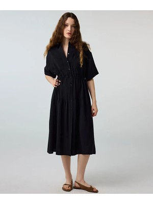 İpekyol Ayarlanabilir bel gömlek elbise IS1260002315001