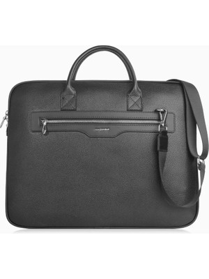 Cengiz Pakel Unisex Hakiki Deri Evrak&laptop Çantası – 1712 - Siyah
