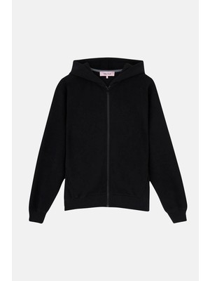 Reflect Studio Basic Supersoft Full Zip Hoodie - Siyah