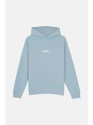 Reflect Studio Büyük Beyaz Köpekbalığı Supersoft Hoodie - Mavi